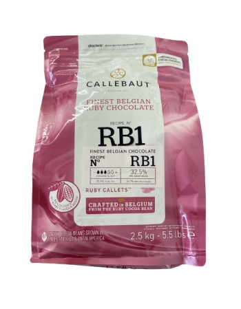 CHOCOLATE RUBY CALLEBAUT RB1 CALLETS 32,5% 2,5KG