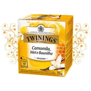 CHA TWININGS CAMOMILA/MEL/BAUNILHA CX 10 X 15G