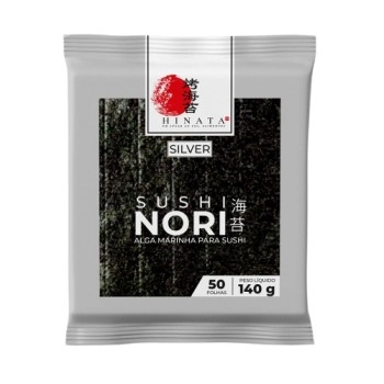 ALGA SECA NORI SILVER HINATA 140 G PCT 50 FOLHAS