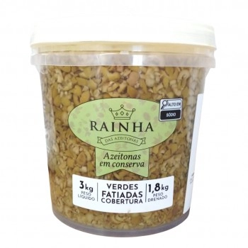 AZEITONA VERDE FATIADA COBERTURA RAINHA BLD 1,8 KG