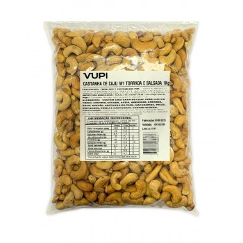 CASTANHA DE CAJU TORRADA E SALGADA PCT 1KG