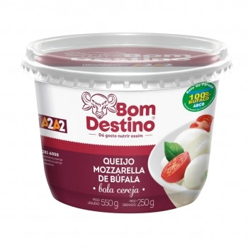 MUSSARELA DE BUFALA BOLA CEREJA BOM DESTINO POTE 250G