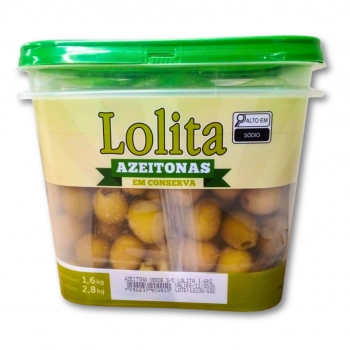 AZEITONA VERDE S/CAROÇO LOLITA BALDE 1,6KG