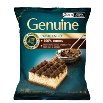 CACAU EM PO GENUINE 100% PCT 500G