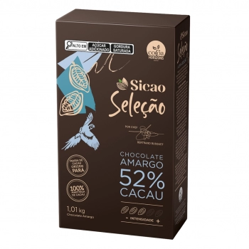 CHOCOLATE AMARGO SELECAO SICAO 52% 1,01KG