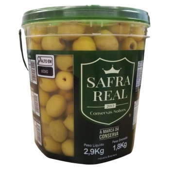 AZEITONA VERDE S/CAROÇO SAFRA REAL BLD 1,8 KG