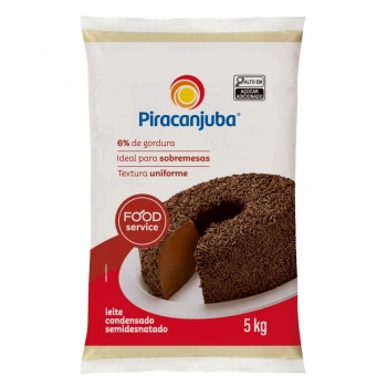 LEITE CONDENSADO SEMIDESNATADO FOOD SERVICE PIRACANJUBA 5 KG