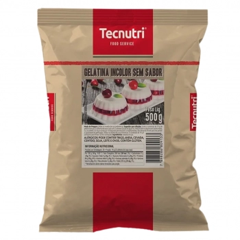 GELATINA SEM SABOR TECNUTRI PCT 500G