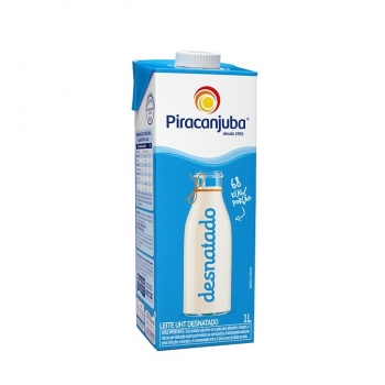 LEITE DESNATADO PIRACANJUBA TAMPA 1LT