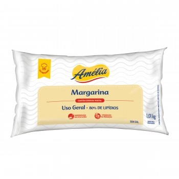 MARGARINA AMELIA S/SAL BISNAGA 1,01KG 